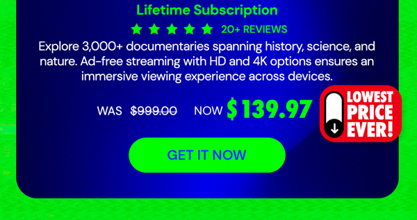 MagellanTV Documentary Streaming Service: Lifetime Subscription