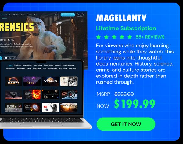 MagellanTV Documentary Streaming Service: Lifetime Subscription