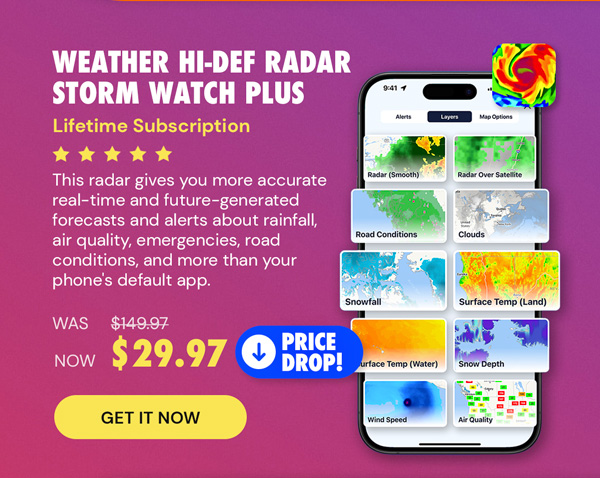 Weather Hi-Def Radar Storm Watch Plus: Lifetime Subscription