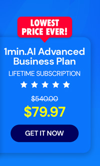 1minAI Advanced Business Plan Lifetime Subscription