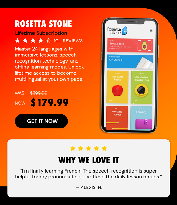 Rosetta Stone: Lifetime Subscription (All Languages)