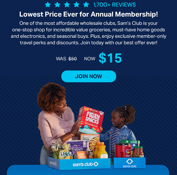 Sam's Club 1-Year Membership with Auto-Renew!