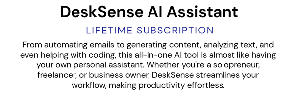 DeskSense AI Assistant - Pro Plan: Lifetime Subscription