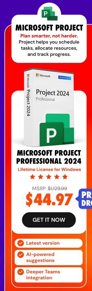 Microsoft Project Professional 2024: Lifetime License for Windows