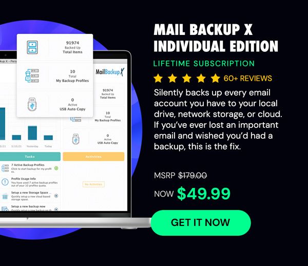 Mail Backup X Individual Edition: Lifetime Subscription