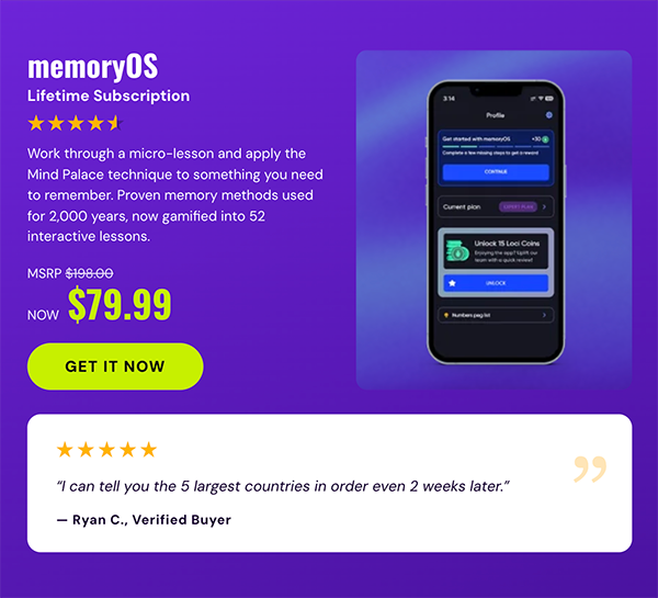memoryOS Lifetime Subscription