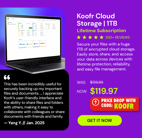 Koofr Cloud Storage: Lifetime Subscription (1TB)