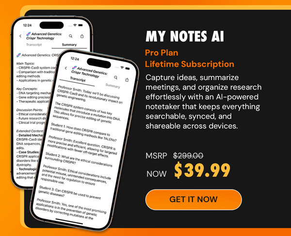 My Notes AI Pro Plan: Lifetime Subscription