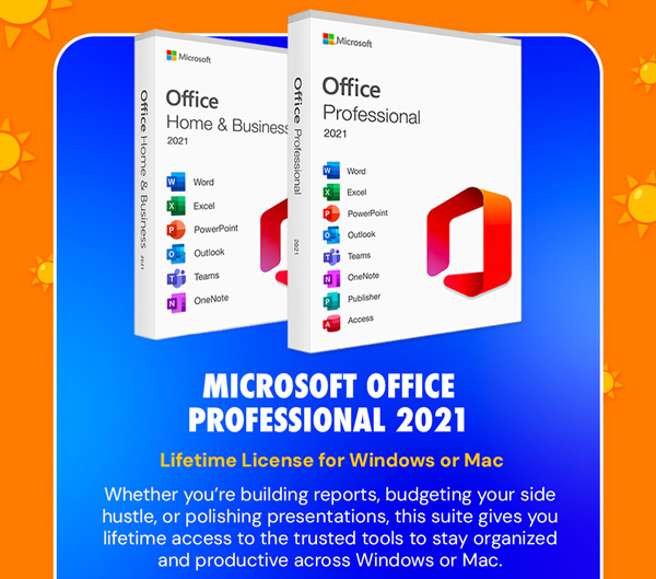 Microsoft Office 2021 for Windows or Mac: Lifetime License