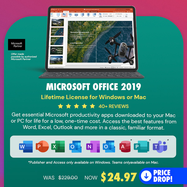 Microsoft Office 2019 for Windows or Mac