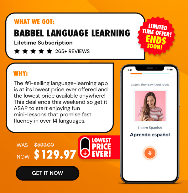 Babbel Language Learning: Lifetime Subscription (All Languages)