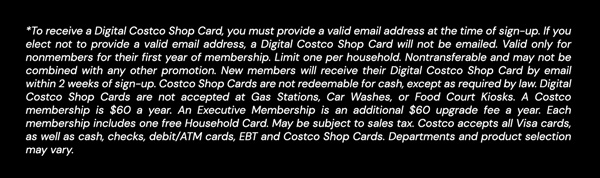 Costco 1-Year Gold Star Membership + a $40 Digital Costco Shop Card