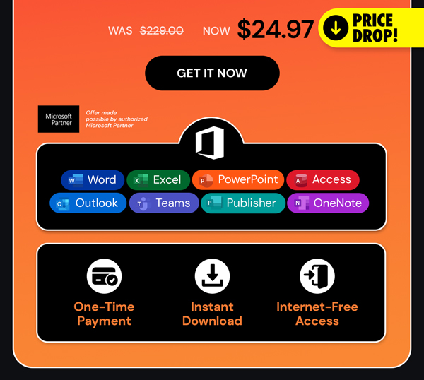 Microsoft Office 2019 for Windows or Mac Lifetime License