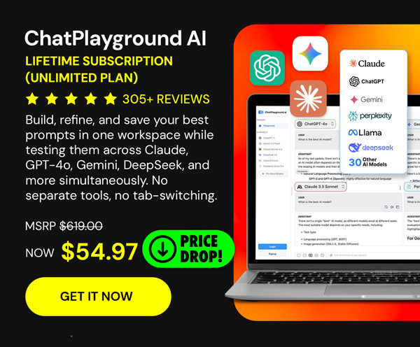 ChatPlayground AI: Lifetime Subscription (Unlimited Plan)