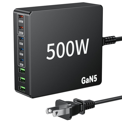 USB-C 500W Fast-Charging Block