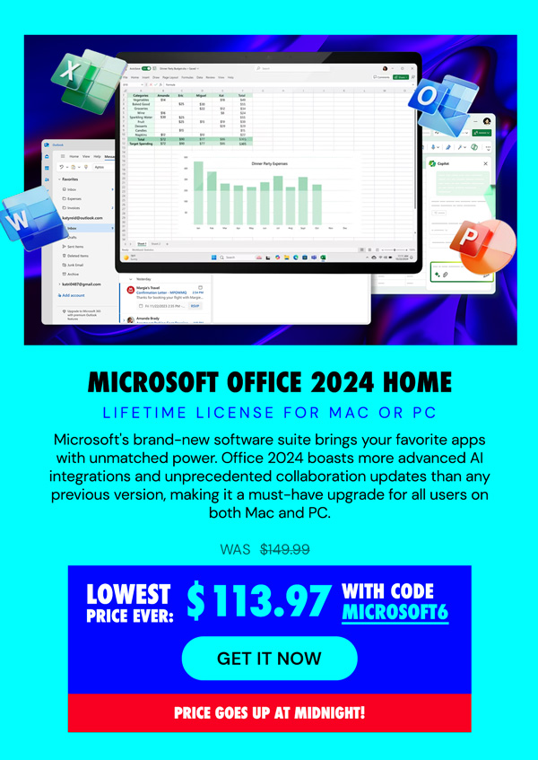 Microsoft Office 2024 Home for Mac or PC