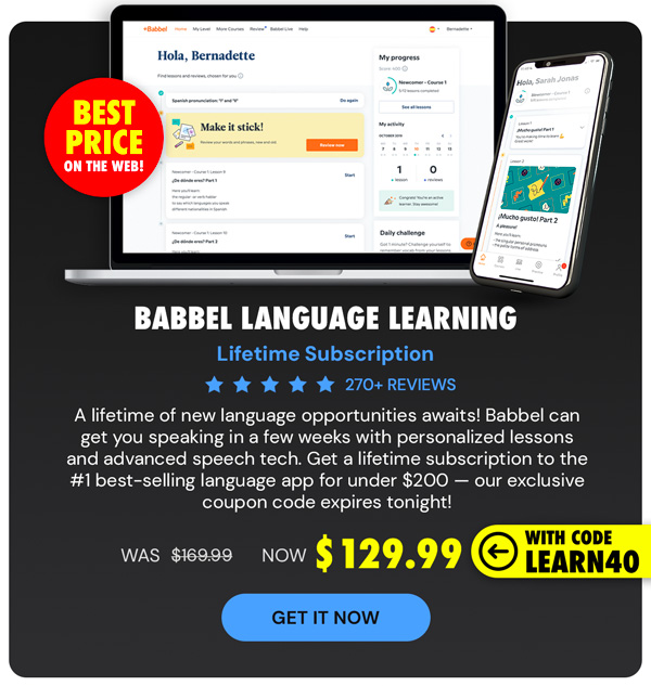 Babbel Language Learning: Lifetime Subscription (All Languages)