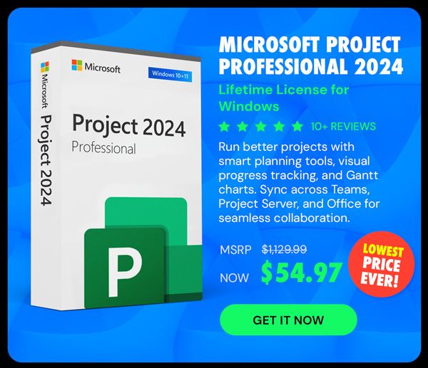 Microsoft Project Professional 2024: Lifetime License for Windows