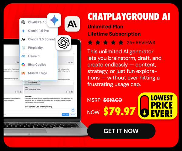ChatPlayground AI: Lifetime Subscription (Unlimited Plan)