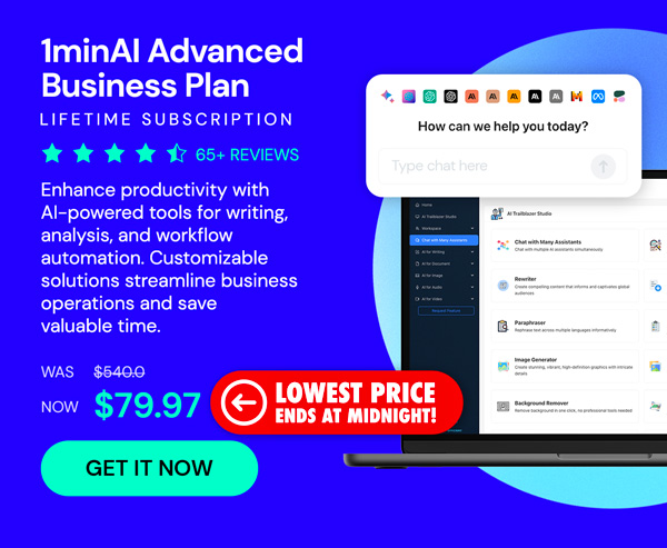 1minAI Advanced Business Plan Lifetime Subscription