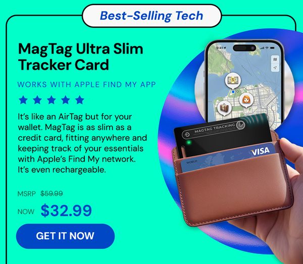 MagTag Ultra Slim Tracker Card - Works with Apple Find My App
