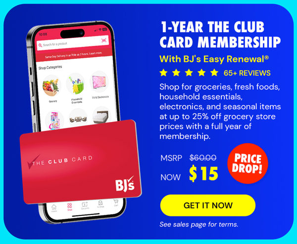 One-Year The Club Card Membership with BJ's Easy Renewal® (Terms Apply)