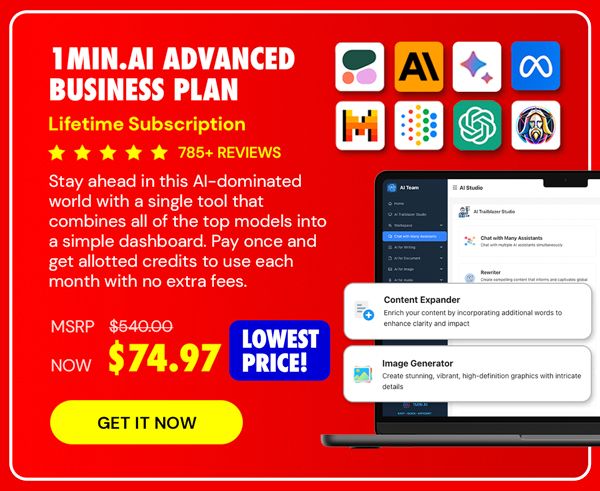 1minAI Advanced Business Plan Lifetime Subscription