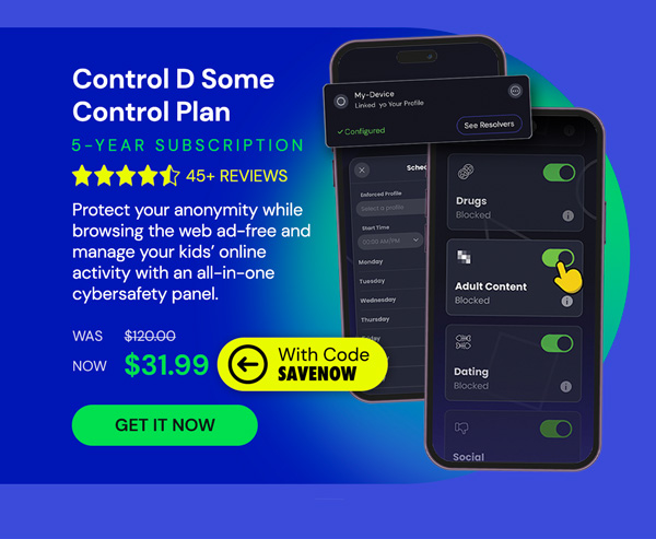 Control D Some Control Plan: 5-Yr Subscription