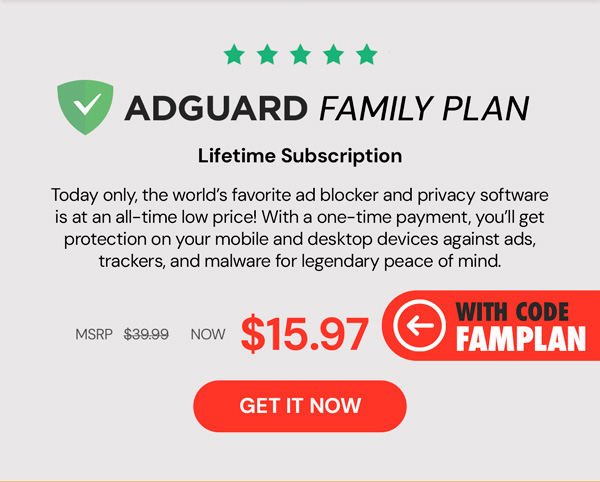 AdGuard Family Plan: Lifetime Subscription