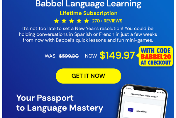 Babbel Language Learning: Lifetime Subscription (All Languages)