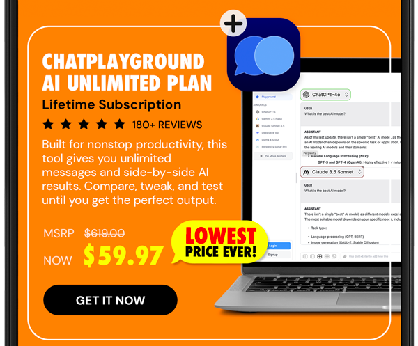 ChatPlayground AI: Lifetime Subscription (Unlimited Plan)