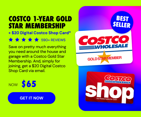 Costco 1-Year Gold Star Membership + $20 Digital Costco Shop Card