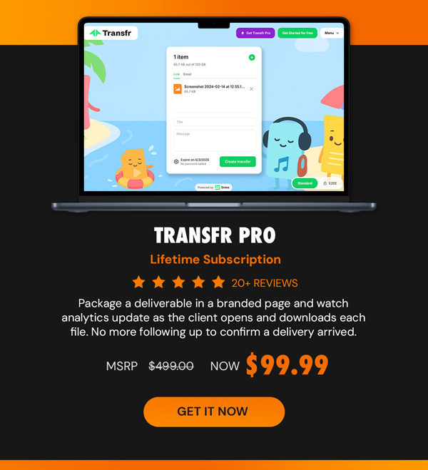Transfr Pro: Lifetime Subscription
