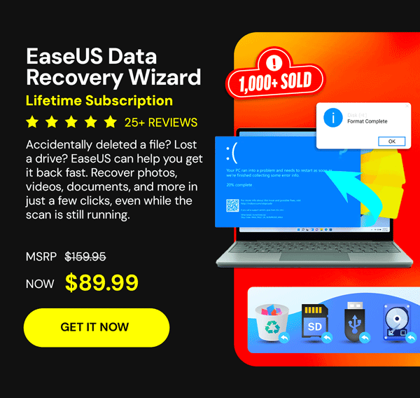 EaseUS Data Recovery Wizard: Lifetime Subscription