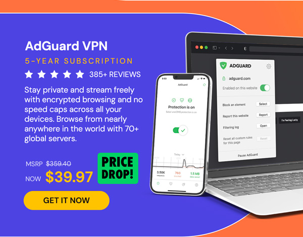 AdGuard VPN: 5-Yr Subscription