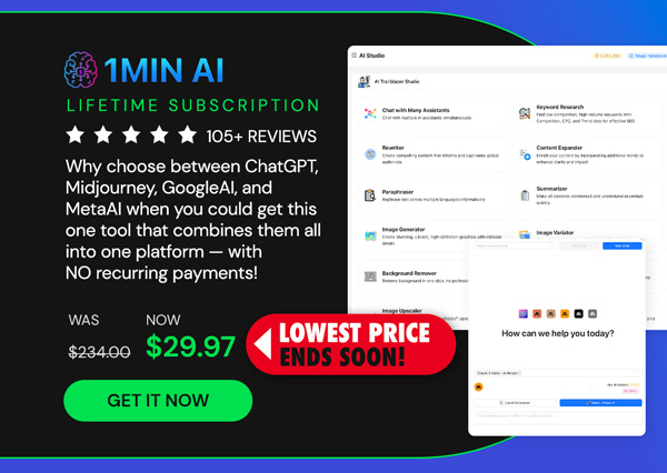 1minAI: Lifetime Subscription