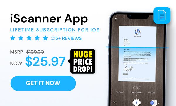 iScanner App: Lifetime Subscription