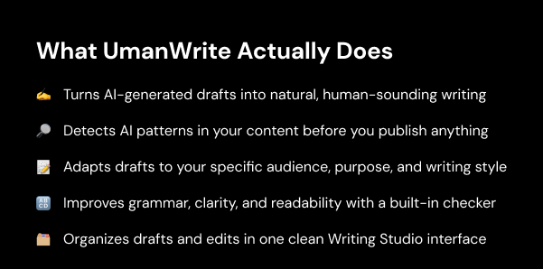 UmanWrite - AI Humanizing Content Creator Unlimited Plan: Lifetime Subscription