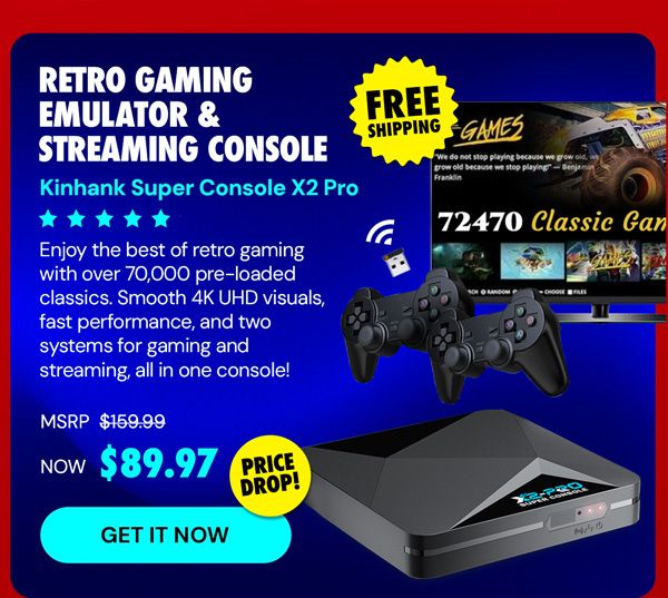 Kinhank Super Console X2 Pro Retro Gaming Emulator & Streaming Console