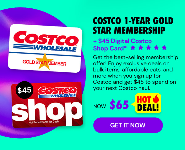 Costco 1-Year Gold Star Membership + $45 Digital Costco Shop Card