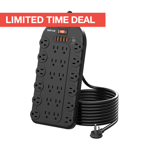 Mega Power Strip (24 Outlets, 6 USB)