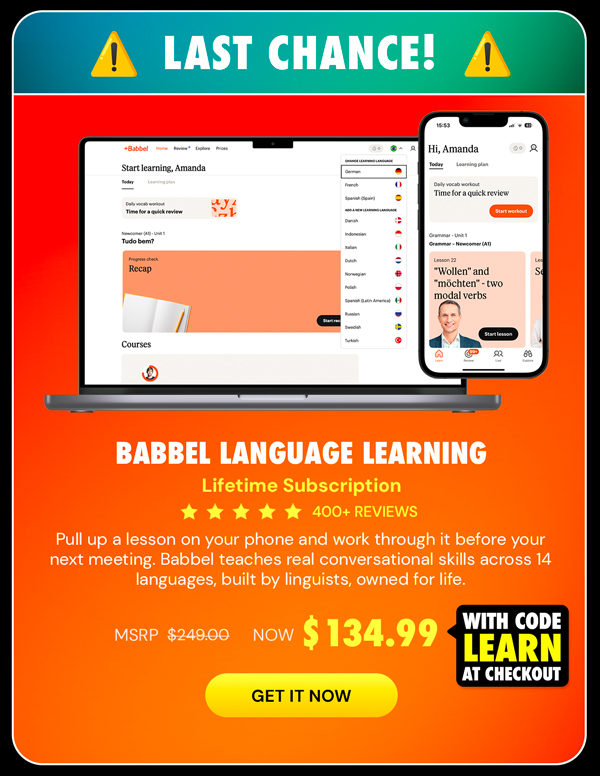 Babbel Language Learning: Lifetime Subscription (All Languages)