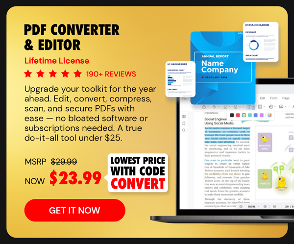 PDF Converter & Editor: Lifetime License