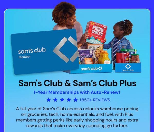 Sam's Club 1-Year Membership with Auto-Renew!