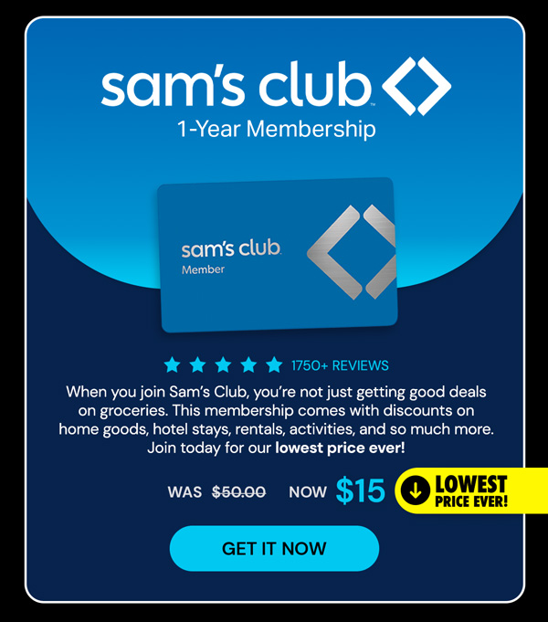 Sam's Club 1-Year Membership with Auto-Renew!