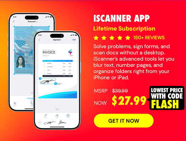 iScanner App: Lifetime Subscription