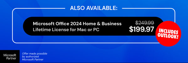Microsoft Office 2024 for Mac or PC Lifetime License