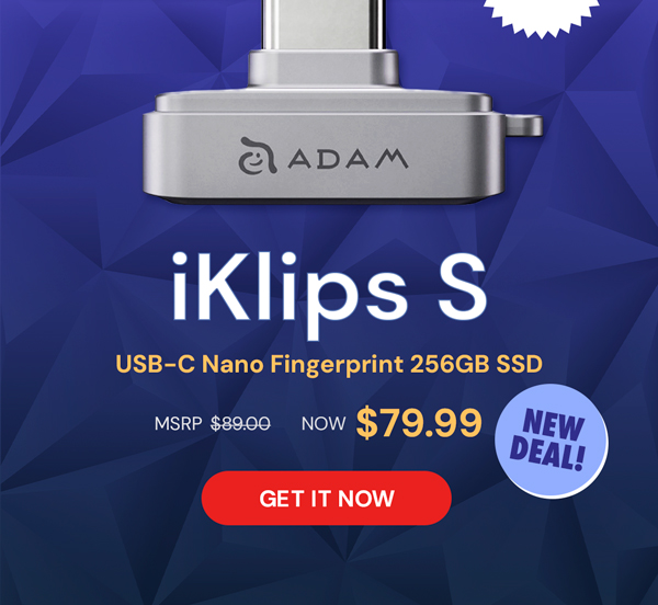 iKlips S USB-C Nano Fingerprint 256GB SSD