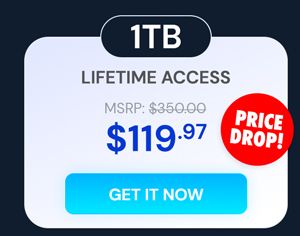 FileLu Cloud Storage Premium Plan: Lifetime Subscription (1TB-8TB)