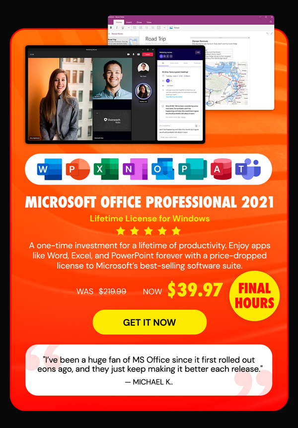 Microsoft Office Professional 2021 for Windows: Lifetime License